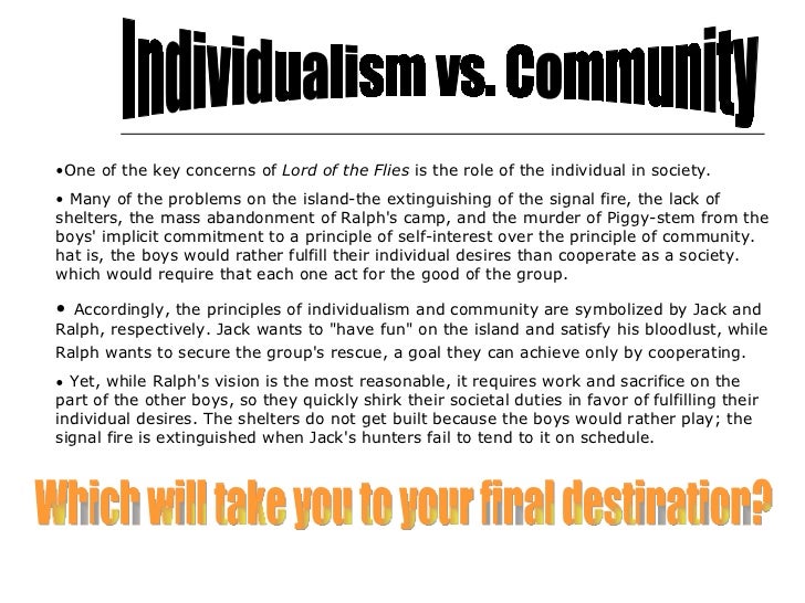 Individual vs society essay