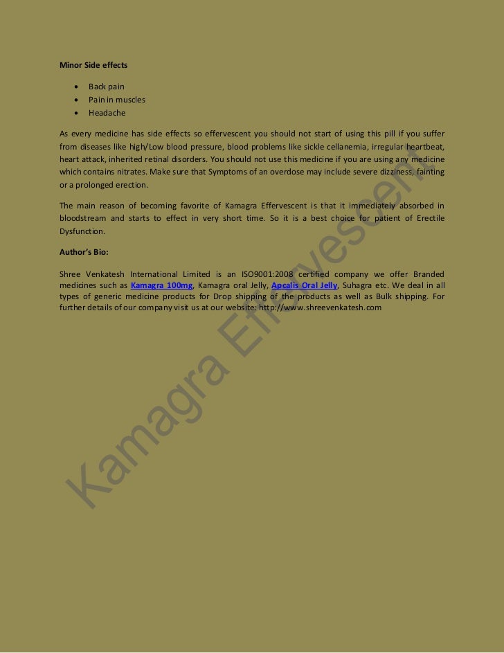 Kamagra Side Effects Forum