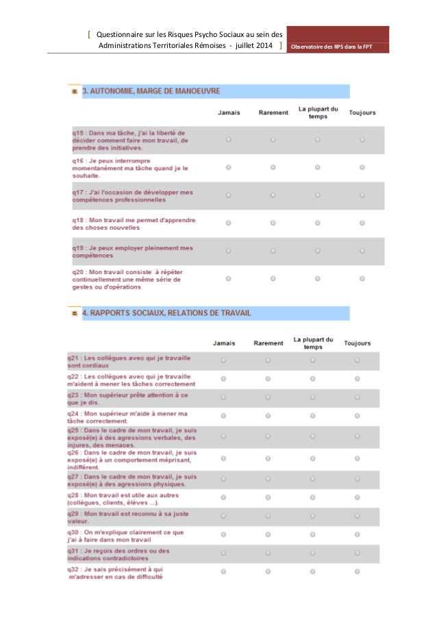 Coffre fort Salarié : pour les questionnaires RPS et QVT