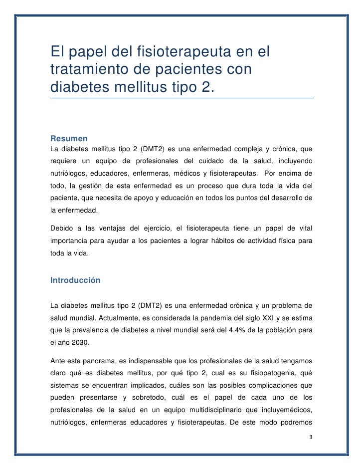 .papel del fisioterapeuta en el tratamiento de pacientes con diabet