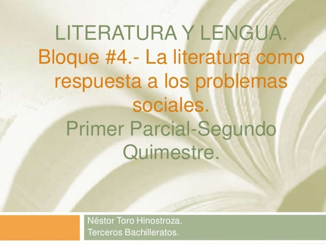 ENSAYO LENGUA Y LITERATURA ensayo lengua y literatura: