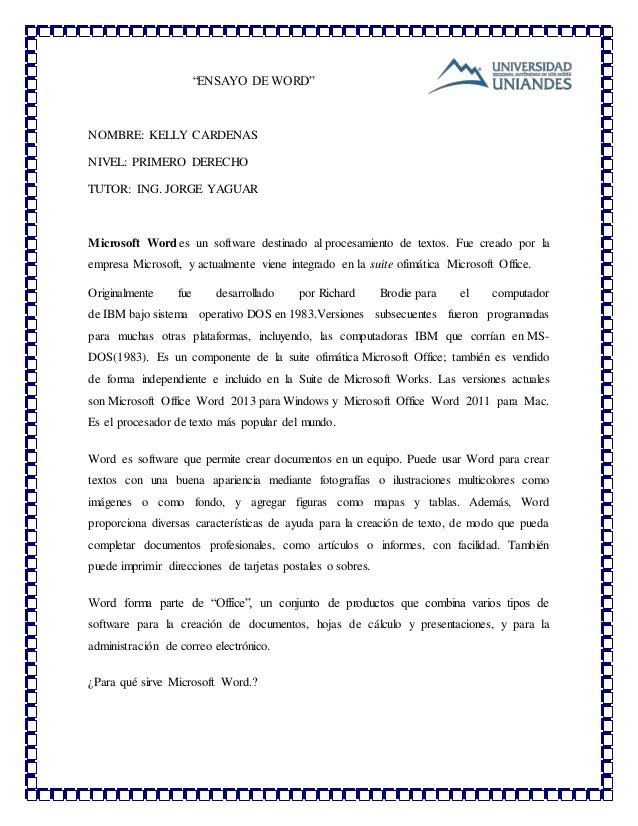 formato ms word