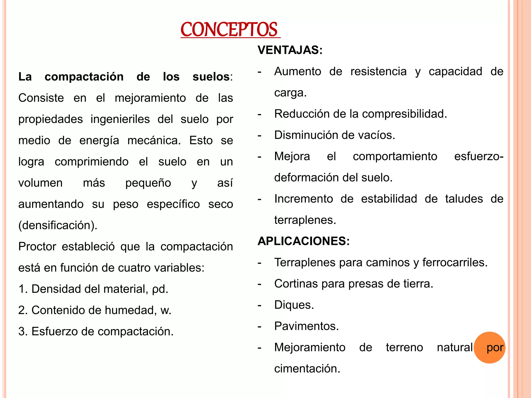 Ensayos de proctor estándar y modificado cbr PPT