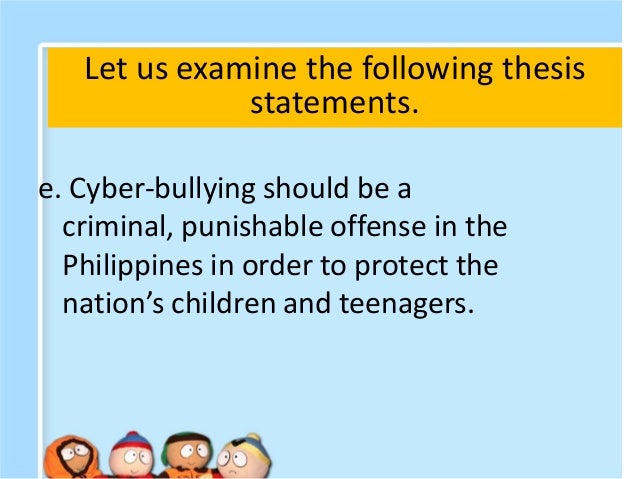 Thesis about cyber bullying in the philippines