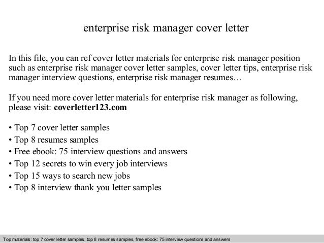 Enterprise Administrator Cover Letter enterprise risk manager cover letter Enterprise Administrator Cover Letter enterprise risk manager cover letter