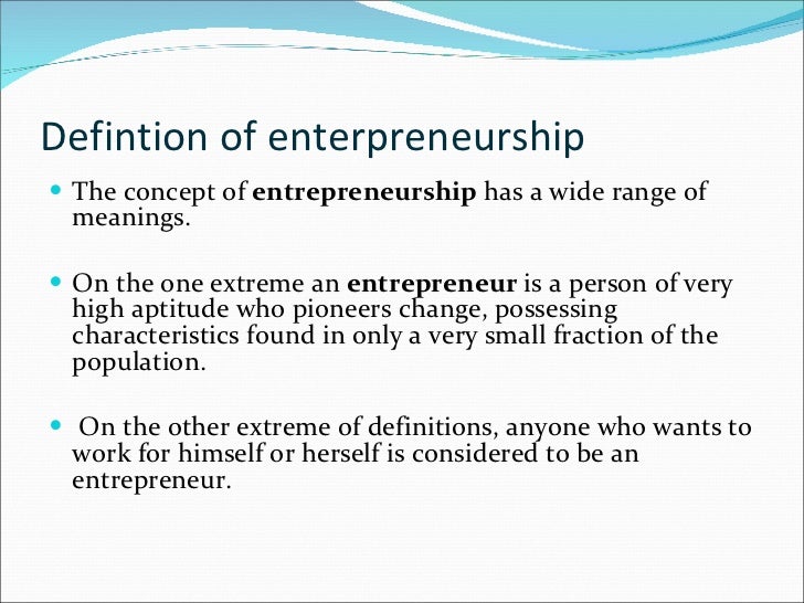 concepts of entrepreneurship concepts of entrepreneurship