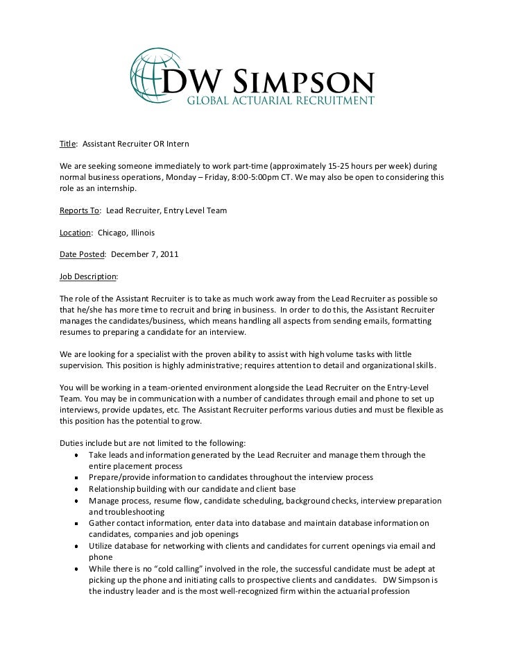 job description for resumes