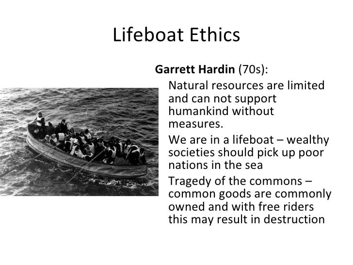 Lifeboat ethics essay