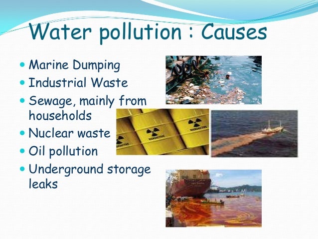 Causes of marine pollution