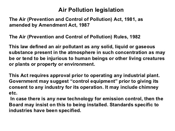 Environmental legislation 1