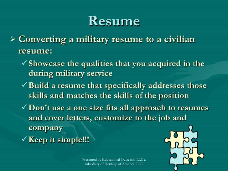 military to civilian resume writers