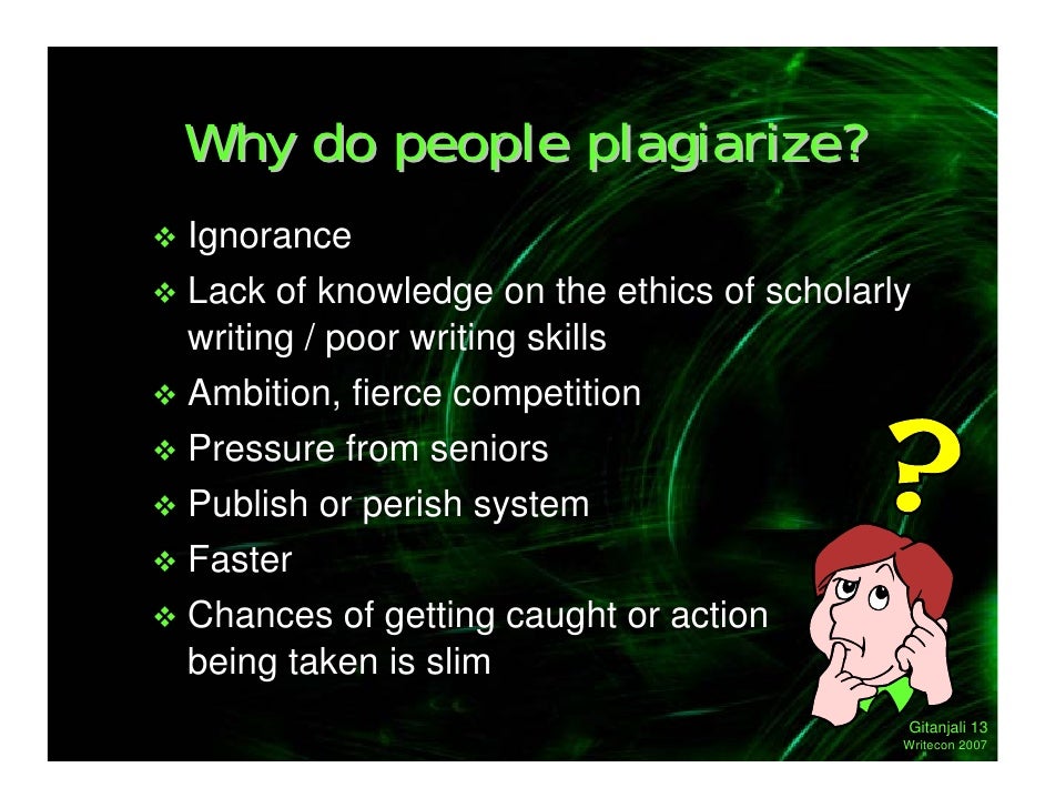 Why people plagiarize
