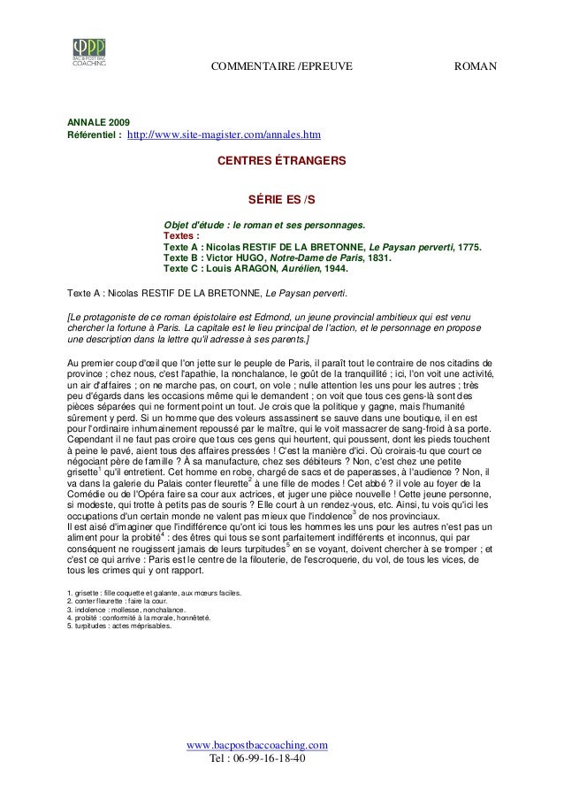 Annales du bac dissertation