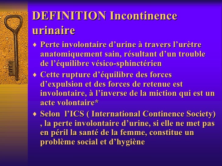Epu Traitement de l'incontinence urinaire de la femme