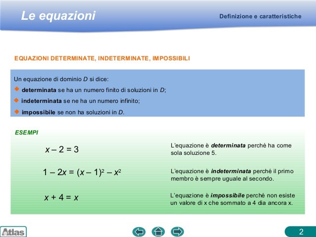 Quando Un Equazione Si Dice Indeterminata Equazioni