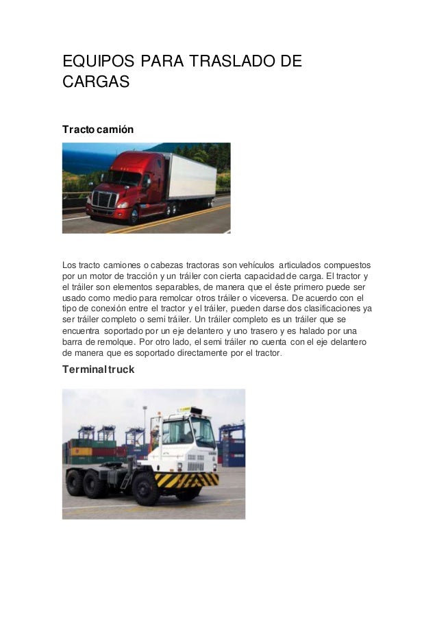 EQUIPOS DE CARGA equipos de carga: