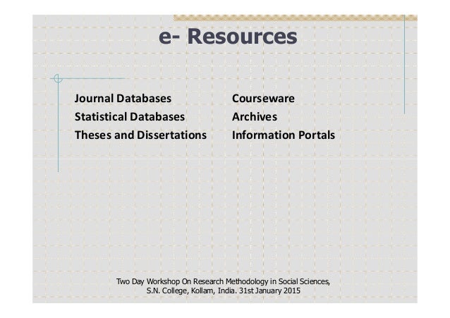 Electronic Thesis Dissertation
