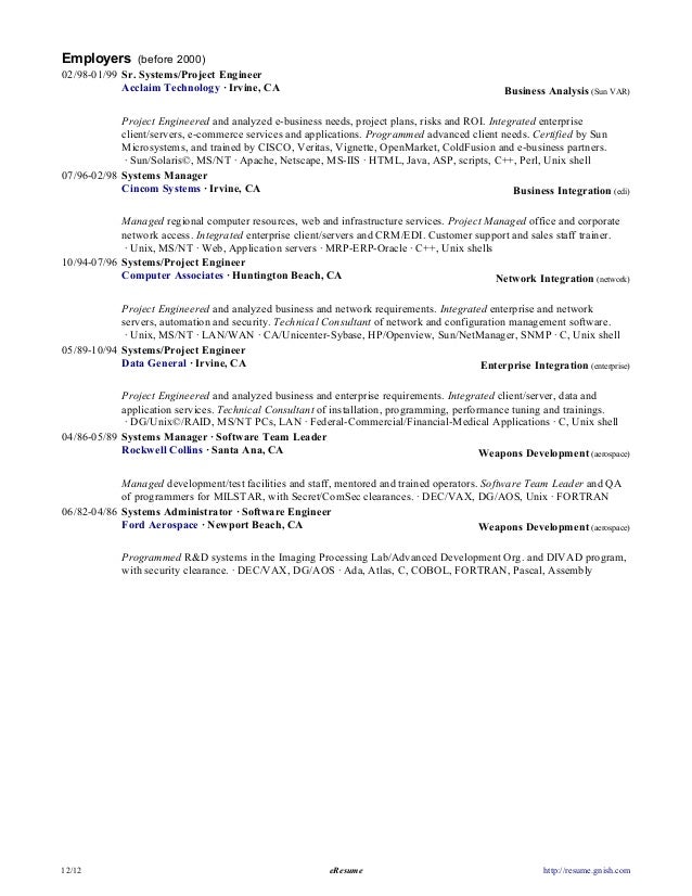 Infrastructure engineer solaris veritas resume