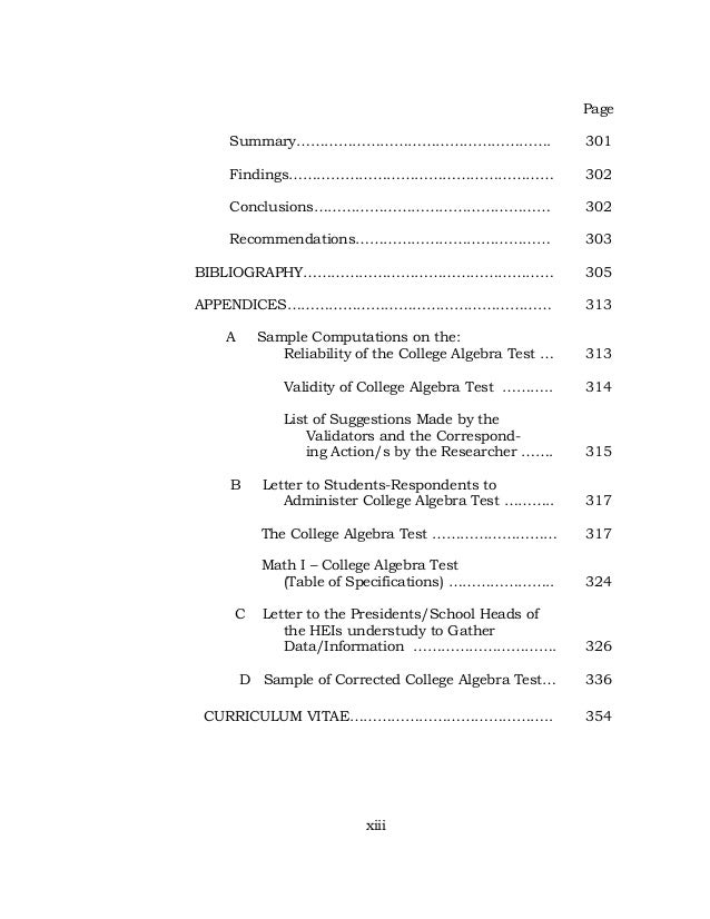 college on algebra sample syllabus