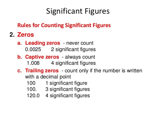 sig fig rules