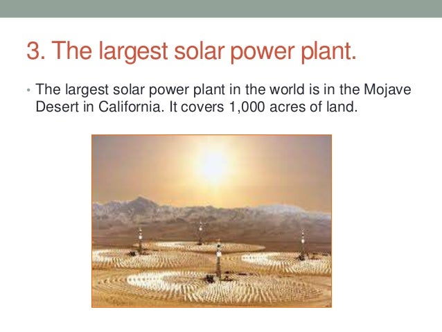 the largest solar power plant the largest solar power