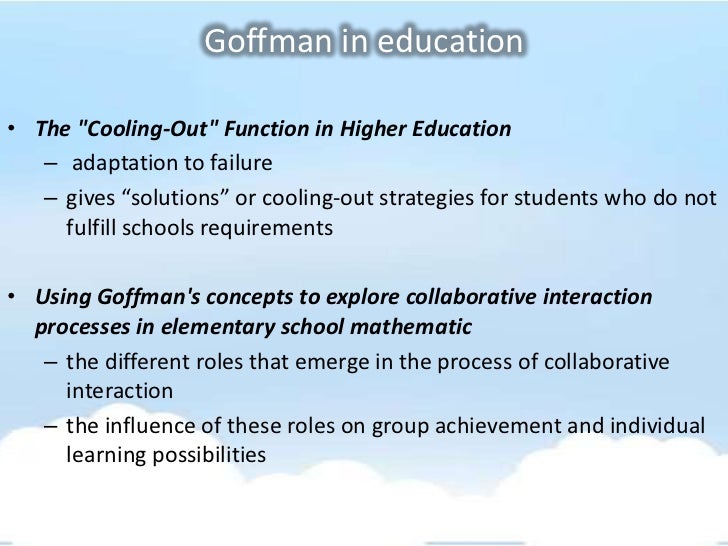 goffmans dramaturgical model of interaction Goffman: the presentation of self in everyday life with this piece, we move squarely to the individual level of social theory goffman dissects the meaning and practice of direct interaction, using dramaturgical tools - that is. goffmans dramaturgical model of interaction Goffman: the presentation of self in everyday life with this piece, we move squarely to the individual level of social theory goffman dissects the meaning and practice of direct interaction, using dramaturgical tools - that is.