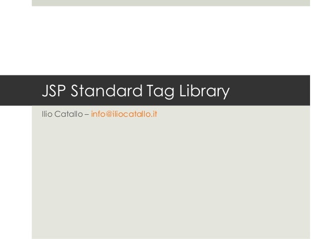 jsp standard tag library