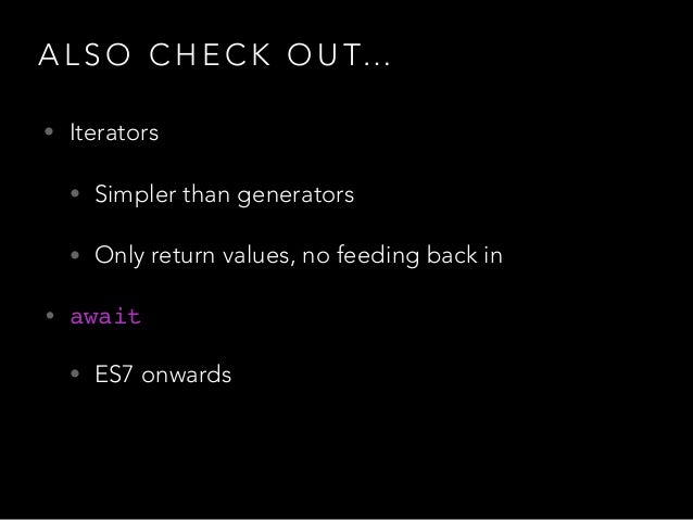 Generator iterator javascript