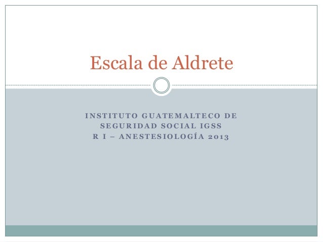 Escala de aldrete