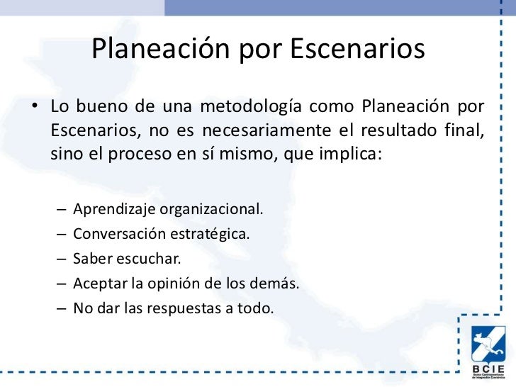 Escenarios: Una herramienta para la planificación estratégica de Tecn…