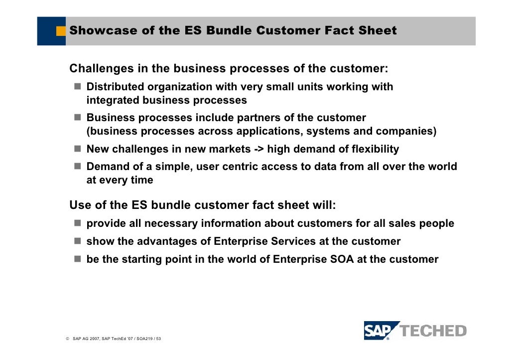 customer fact sheet