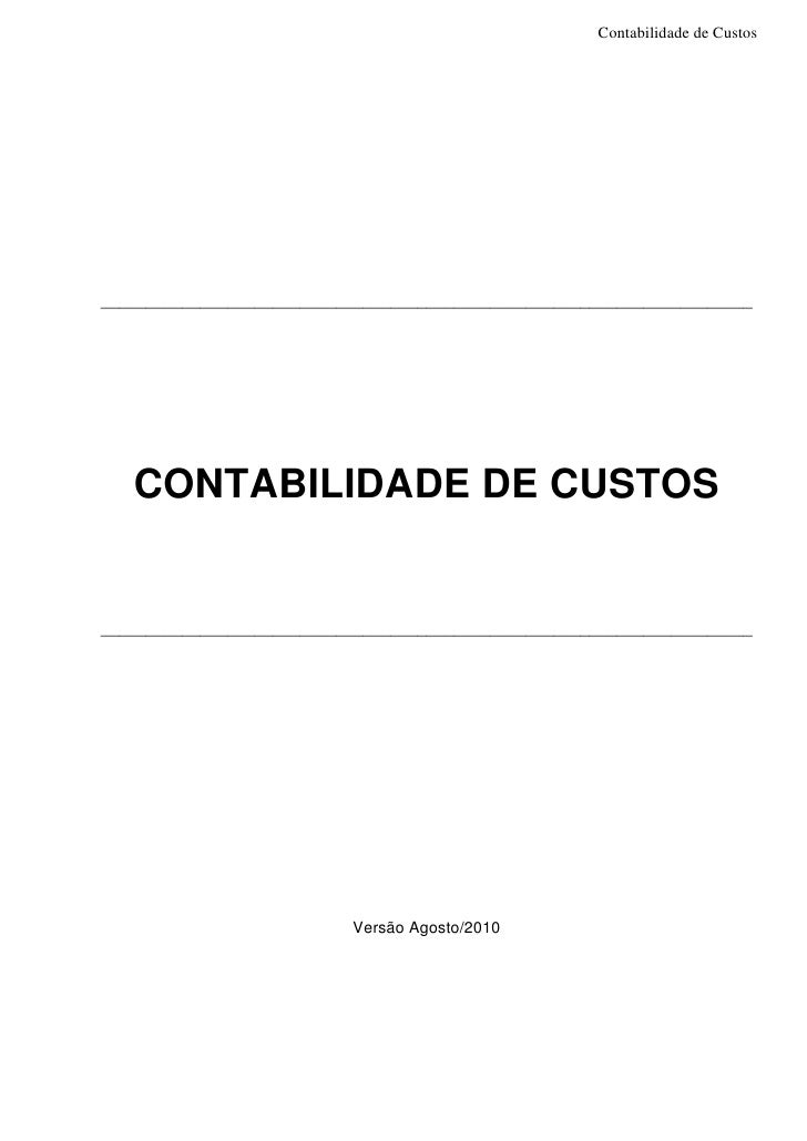 Contabilidade de custos artigos