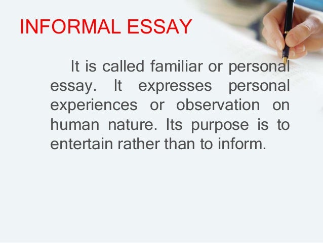 Informal formal essay examples