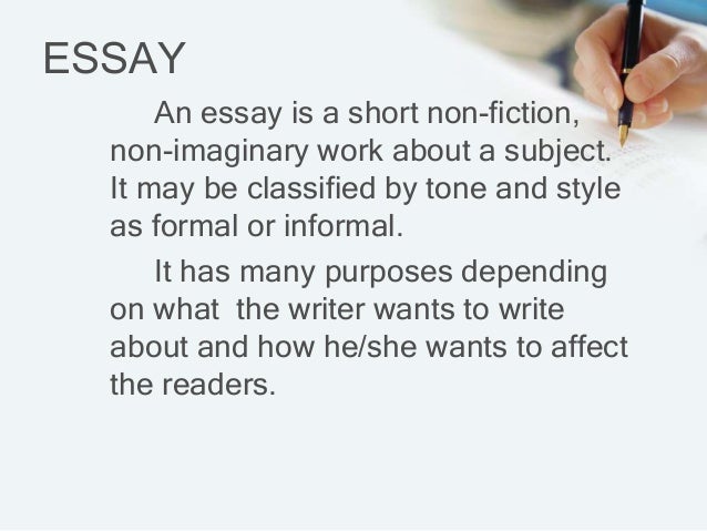 Different forms and styles of an essay