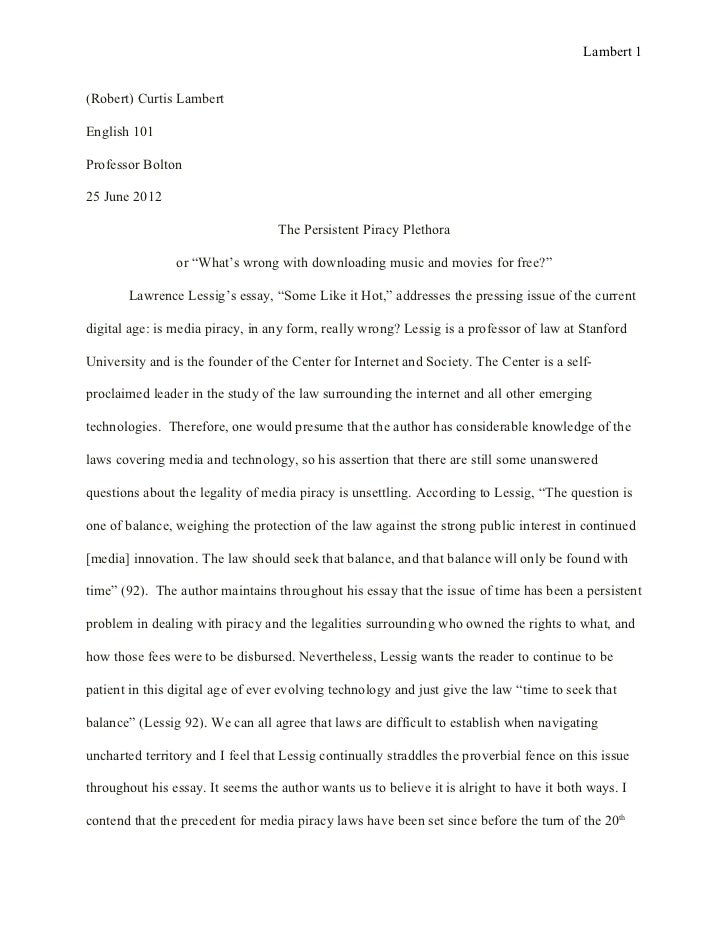 Counter argument essay
