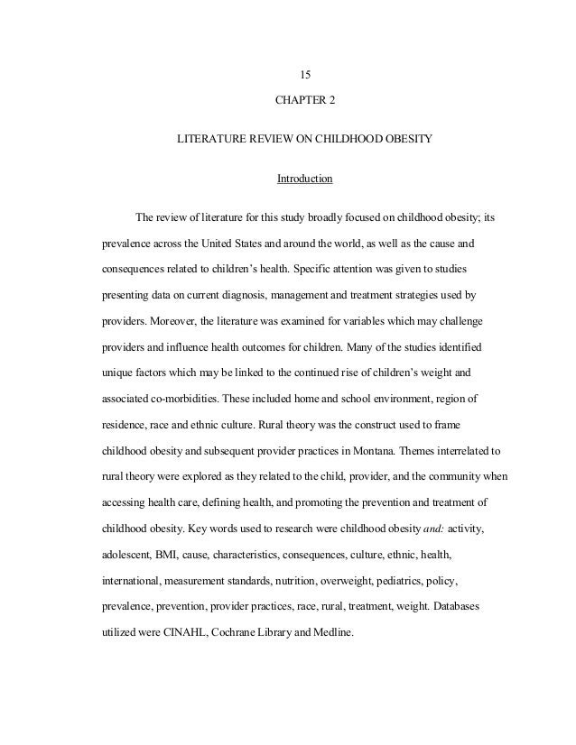 A good thesis statement on childhood obesity