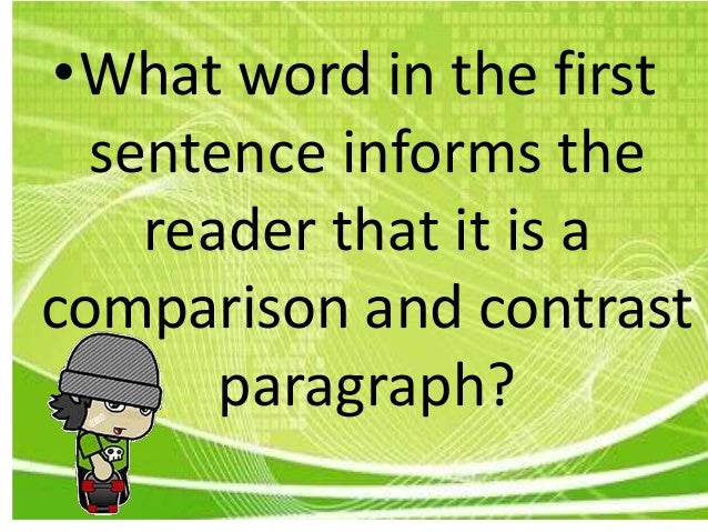 Essay on comparison and contrast topic