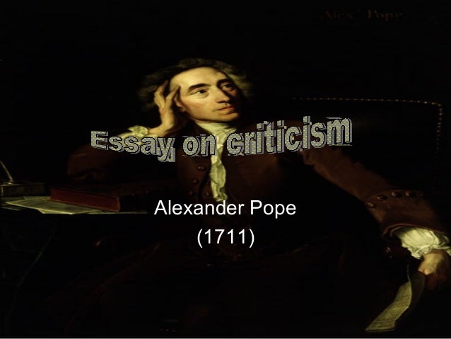 An essay on criticism alexander pope poem