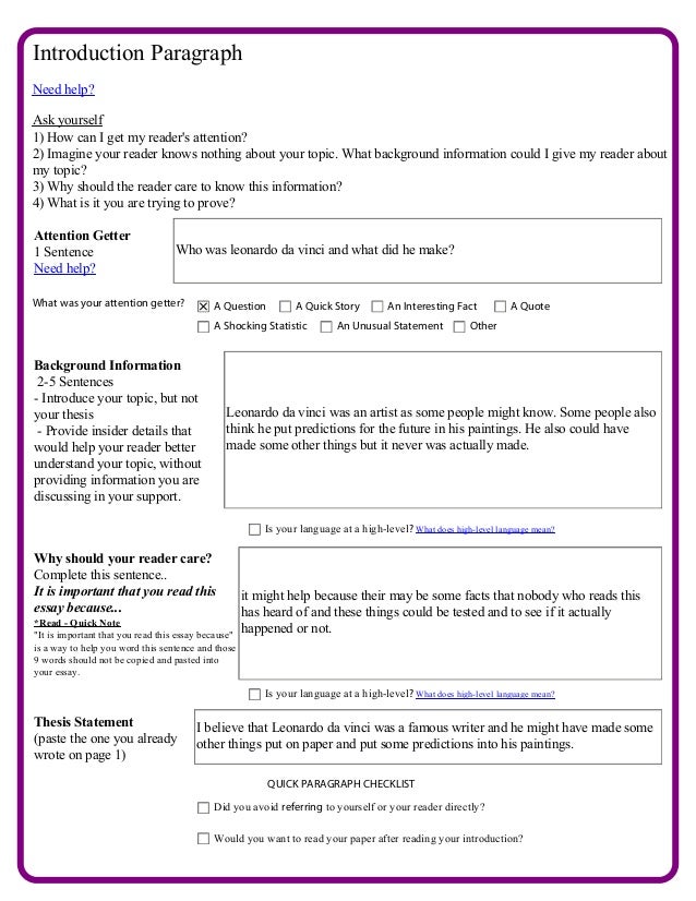 Leonardo da vinci biography essay