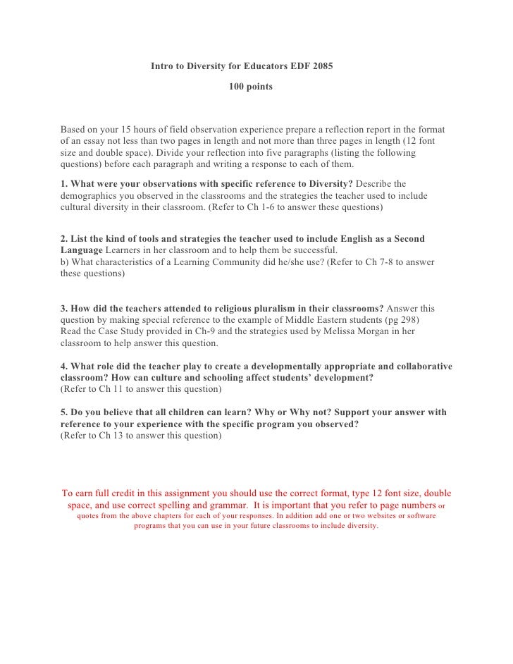 Observation essay examples