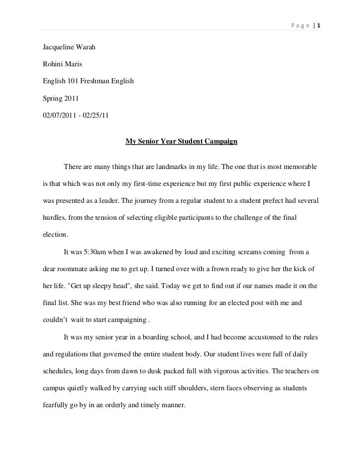 Best english essay year