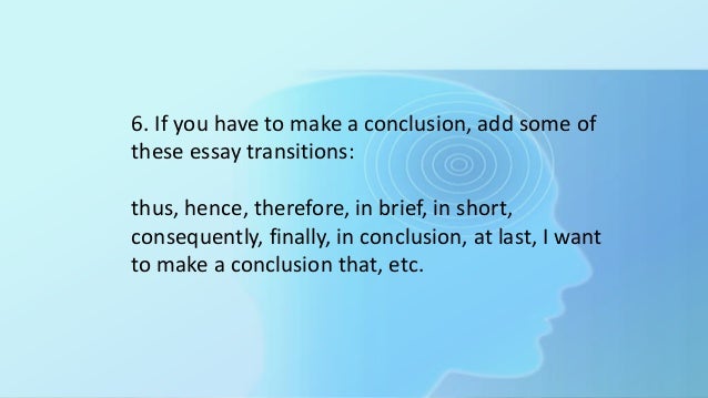 Essay transitions