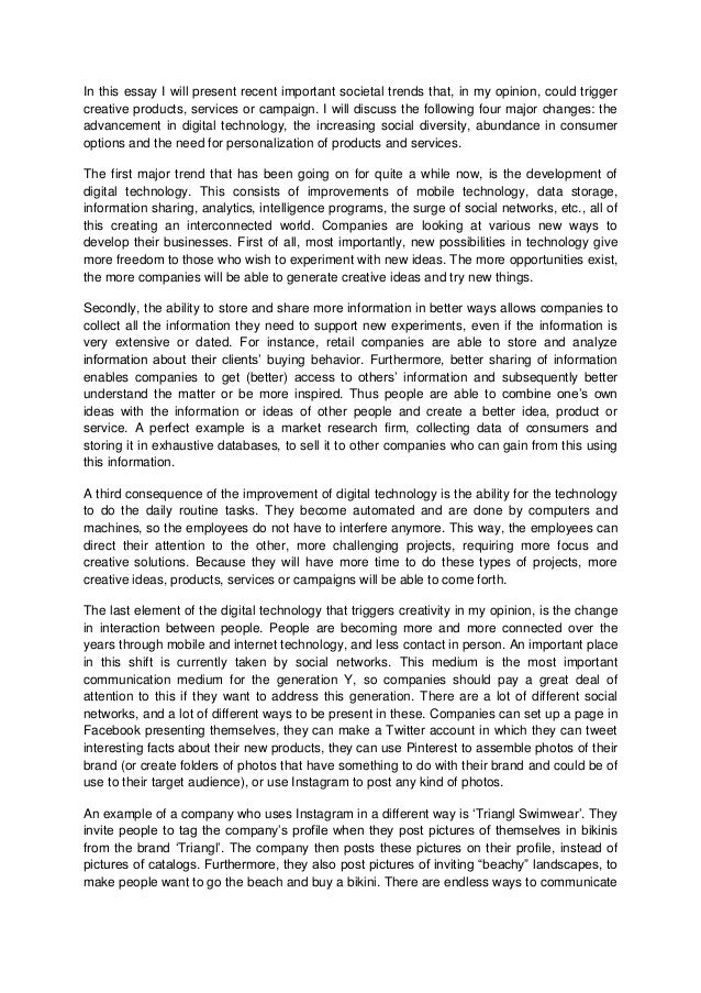 Changes In Society Essay