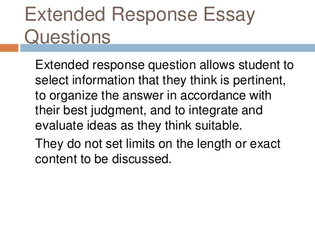 Essay test sample questions