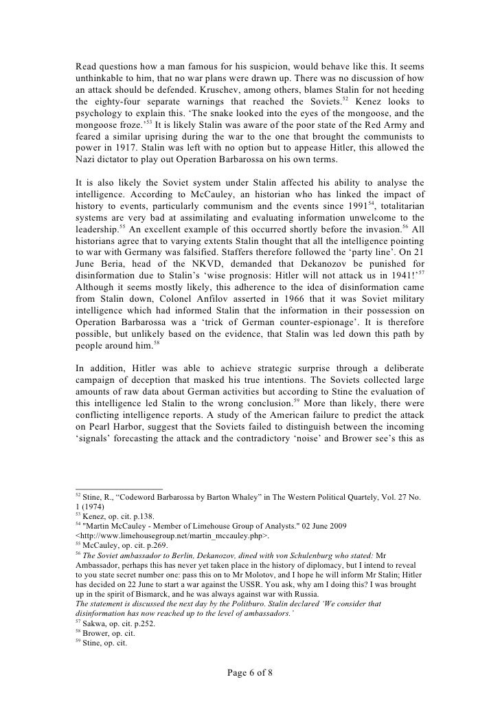 an analysis of the historical impact of operation barbarosa an analysis of the historical impact of operation barbarosa