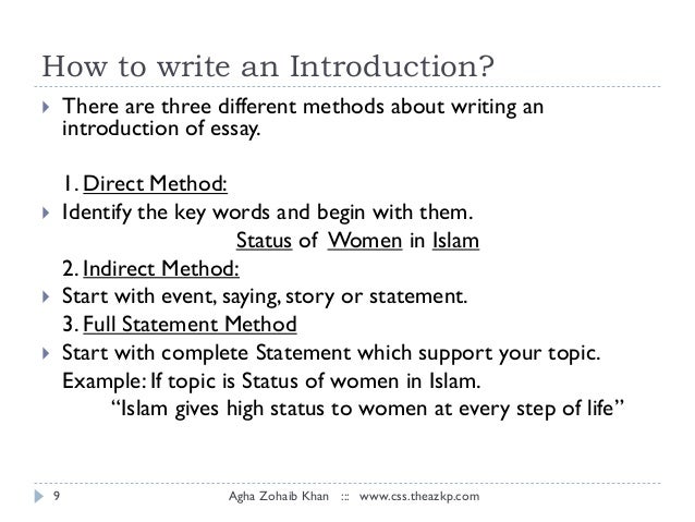 How To Wright A Essay