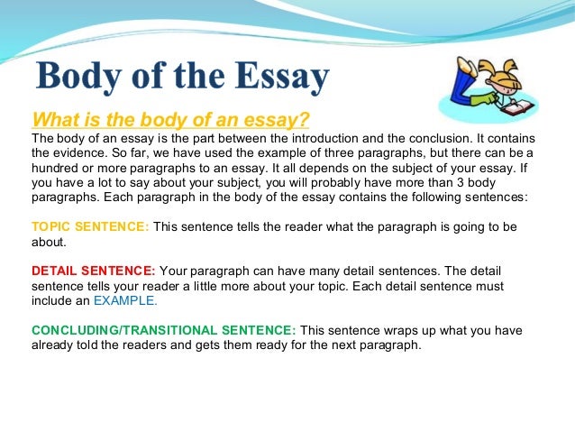 How to write the introduction, body and conclusion of an essay