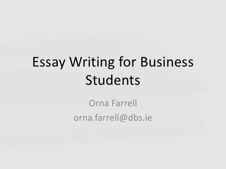 Essay writing business