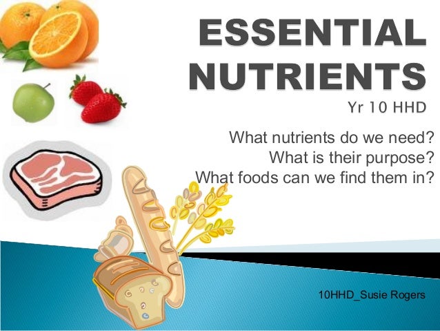 Essential nutrients
