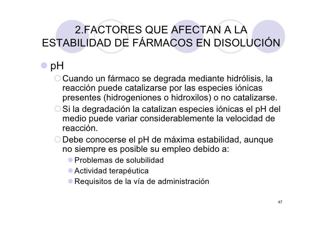 Estabilidad medicamentos